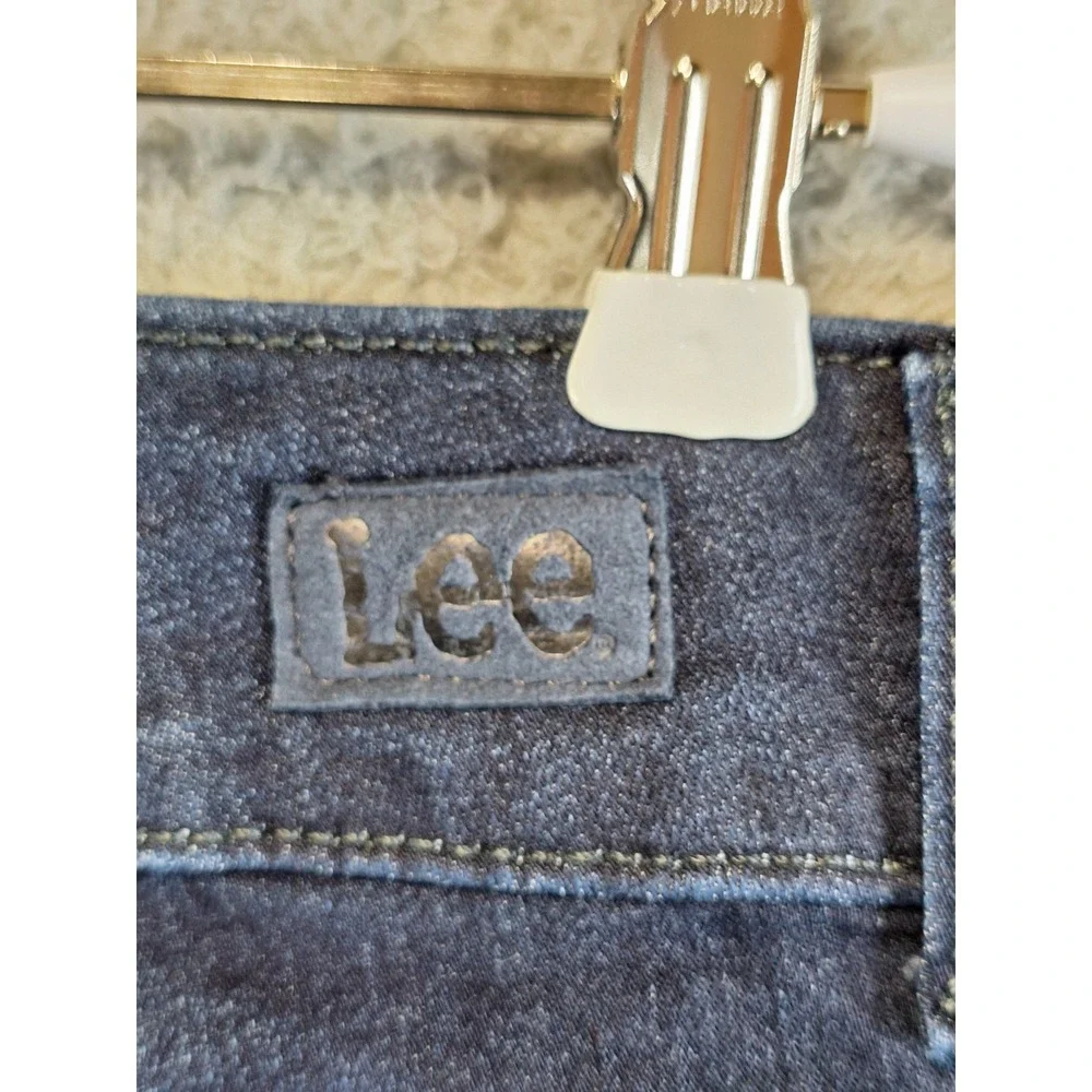 Lee Jeans Womens 16W Long (Fits W37xL31) Blue Relaxed Fit Straight‎ Leg Mid Rise